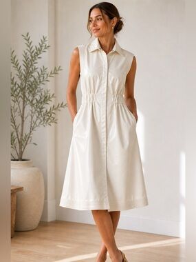 New  House of Harlow 1960 Faux Leather Shirt Dress S USD $250